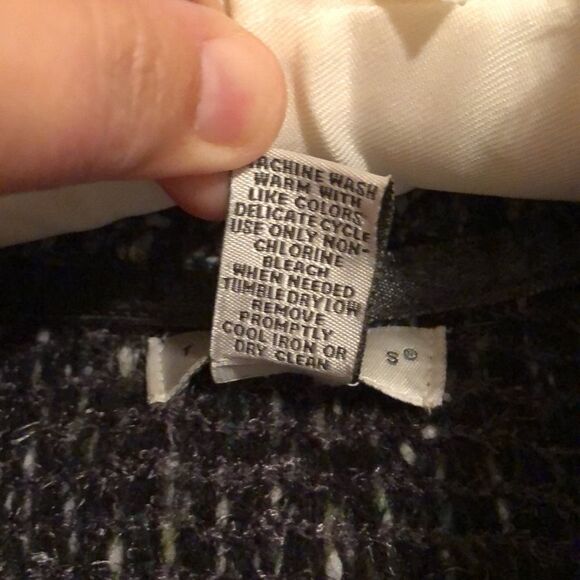 Tweeds M Wool Blend Olive Green Teal Gray White Boucle Chunky Knit Cardigan - Picture 13 of 15